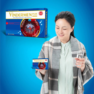 Viên Uống Vindermen Plus hỗ trợ Tăng Lưu Thông Máu, Giảm Tê Bì Chân Tay, Vai Gáy(30v/ Hộp)