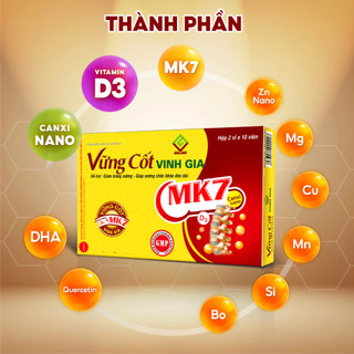 Viên Uống Vững Cốt  Bổ Sung Canxi Hỗ trợ Xương Chắc Khỏe Dẻo Dai, Giảm Loãng Xương (Hộp 20v)