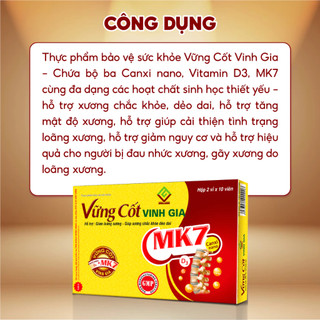 Viên Uống Vững Cốt  Bổ Sung Canxi Hỗ trợ Xương Chắc Khỏe Dẻo Dai, Giảm Loãng Xương (Hộp 20v)