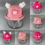 Nón bucket,mũ vành chắn gió cản bụi thêu logo cún cho bé trai và bé gái kèm màn che bảo hộ nhiều màu sắc