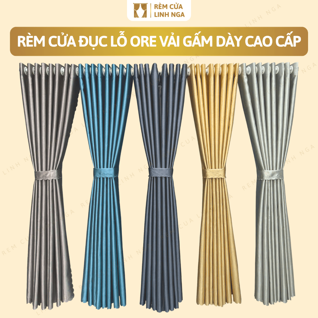 Rèm Cửa Chính Đục Lỗ Ore [ RỘNG 2M - 4M x CAO 2.7M ] Chống Nắng Tốt ...
