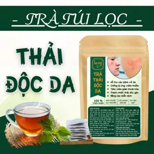Trà Thải Độc Da - Viêm Da Cơ Địa, Chàm Da, Da Tiết Bã, Nấm Da, Hắc Lào - Hoàng Bá, Hoàng Liên, Trầu Không - 50 Lọc
