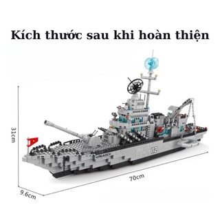 [Mẫu mới] Đồ chơi lắp ráp City Tàu Chiến Hải Quân 5024 1000 Chi Tiết 25 cách chơi và 8 mô hình Thuyền chiến hạm Bobo