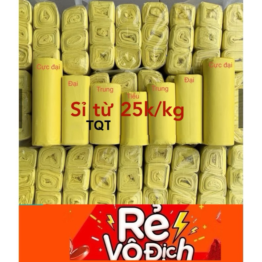 Sỉ 3 Cuộn Túi Rác Tự Hủy MÀU VÀNG Hiệu EIG Chính Hãng, Chọn Size , 1kg ...