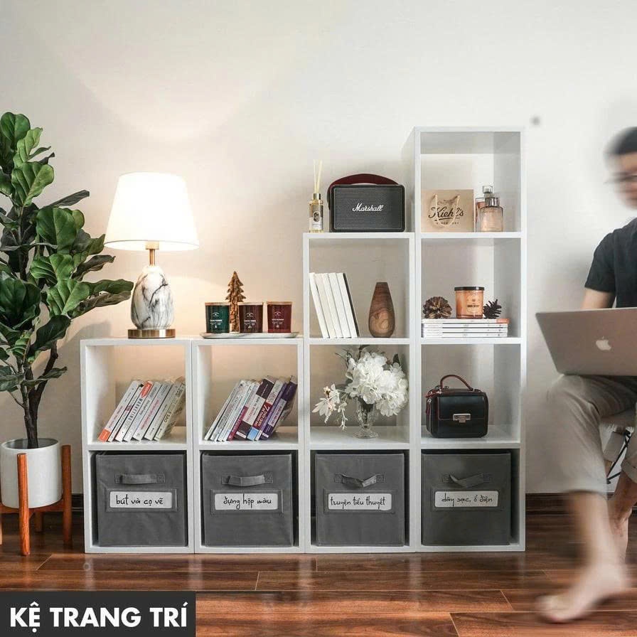 Kệ sách để đồ đa năng, kệ tổ ong nhiều tầng trang trí giá rẻ, kệ gỗ bền đẹp dễ dàng lắp ráp Gỗ MDF