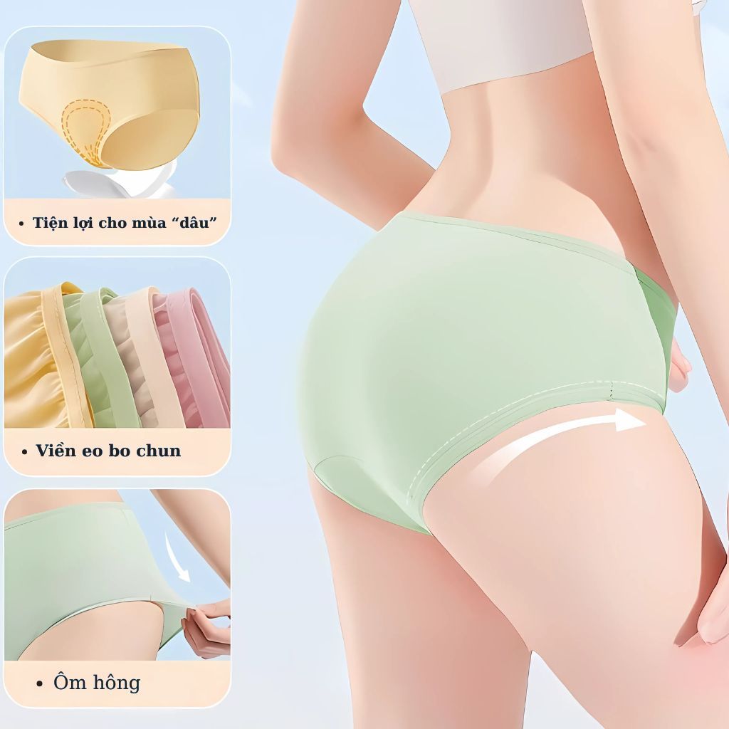 COMBO 15 Quần lót nữ cotton dùng 1 lần triệt khuẩn tiện lợi cho du lịch phụ nữ mang thai LANIXA