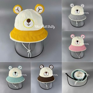 [ 6 THANG - 18 THÁNG ] NÓN CHỐNG GIỌT BẮN CHO TRẺ EM - MŨ CHẮN GIÓ CẢN BỤI CHO BÉ TRAI BÉ GÁI