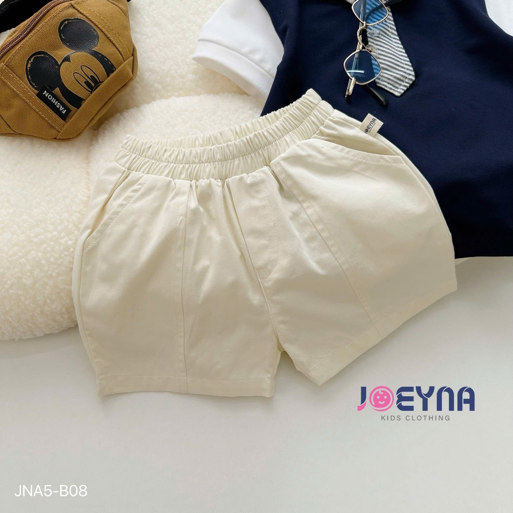 Set bộ polo cộc Joeyna B08 cavat kẻ so hot cho bé