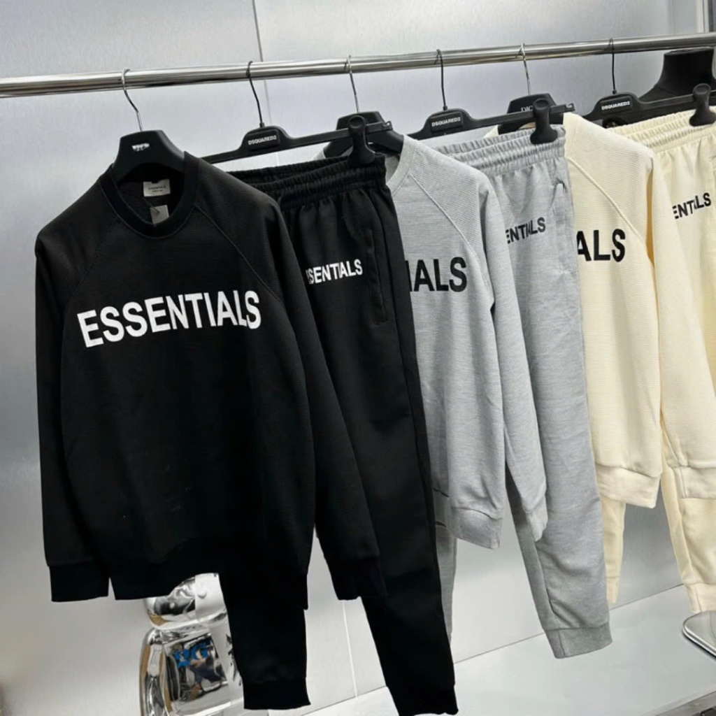 Đồ bộ ESSON chất nỉ bigsize L,XL dành cho nam nữ từ 40-70kg Set Gồm Áo Sweater Kèm Quần Jogger SSL