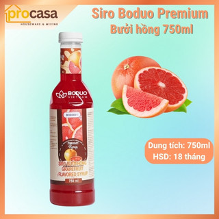 750ml - Siro Boduo Premium Bưởi hồng - Bưởi đỏ - Nguyên liệu pha chế chính hãng