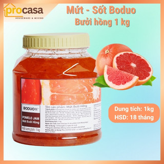 1kg - Mứt Boduo Bưởi Hồng - Bưởi Đỏ - Nguyên Liệu Pha Chế Trà, Soda, Đá Xay, topping, làm bánh