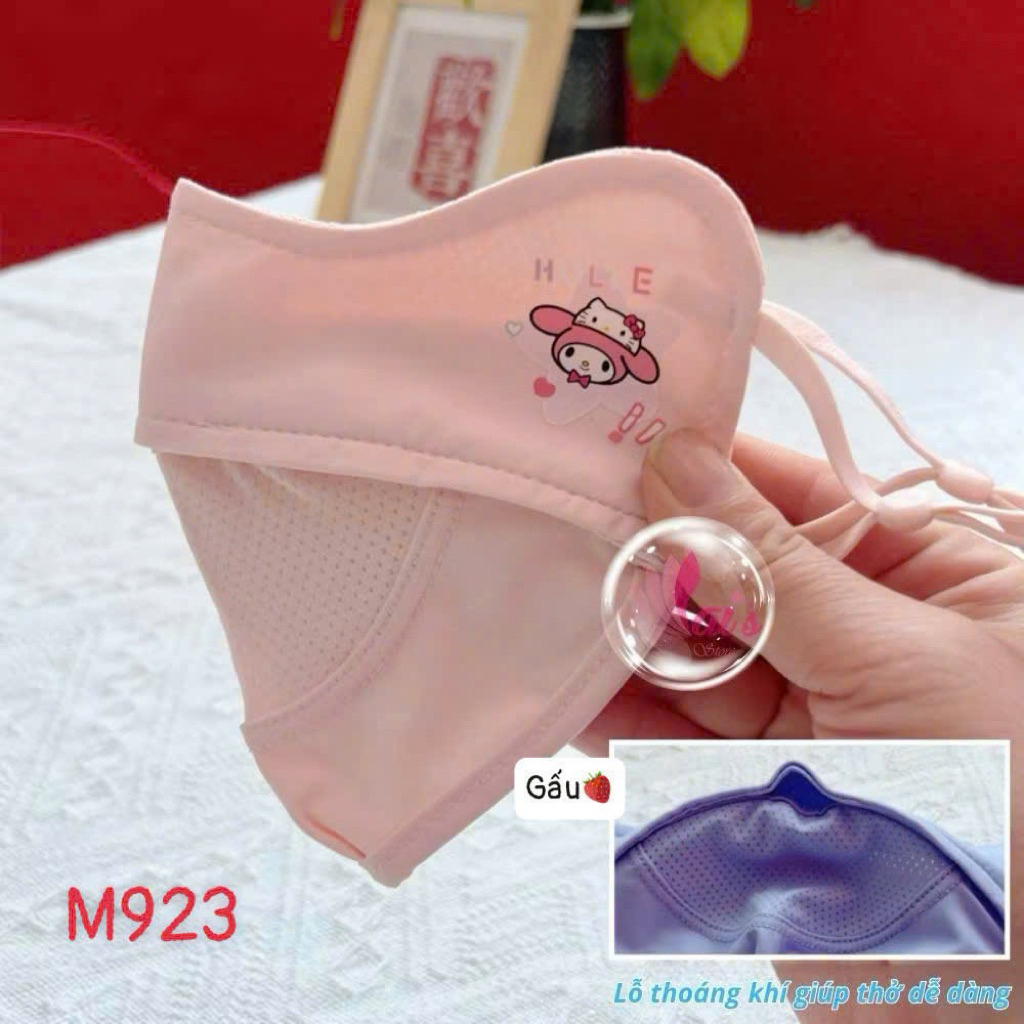 Khẩu trang cho bé quai chun chỉnh 3-12 tuổi