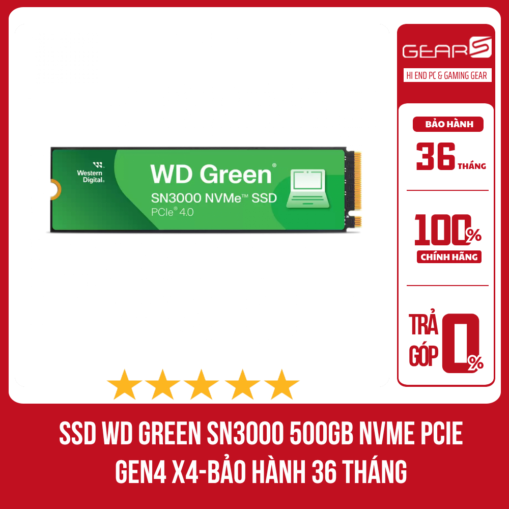 [FULL VAT] Ổ cứng SSD WD Green SN3000 500GB NVMe PCIe Gen4 x4 ...