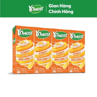[KOL] Thùng 48 Hộp Sữa Chua Lên Men Tự Nhiên Yomost Vị Cam (170ml/Hộp)