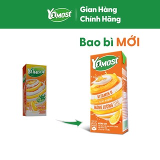 [KOL] Thùng 48 Hộp Sữa Chua Lên Men Tự Nhiên Yomost Vị Cam (170ml/Hộp)