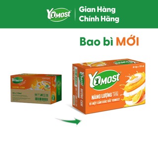 [KOL] Thùng 48 Hộp Sữa Chua Lên Men Tự Nhiên Yomost Vị Cam (170ml/Hộp)
