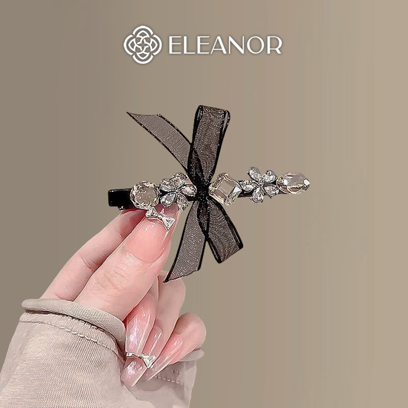 Kẹp tóc nữ Eleanor Accessories đính đá phụ kiện tóc kẹp tóc nơ tiểu thư 9951