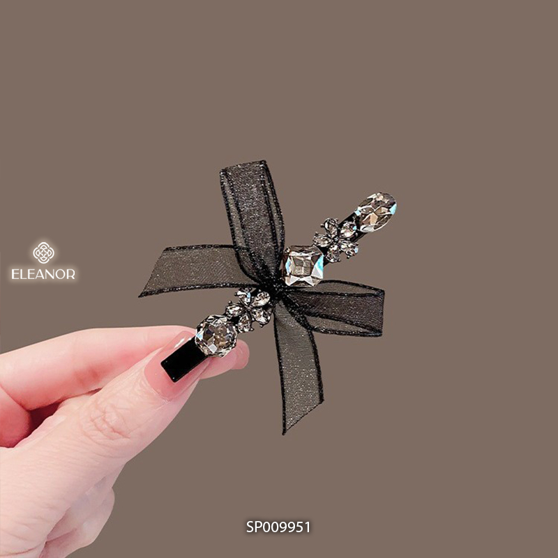 Kẹp tóc nữ Eleanor Accessories đính đá phụ kiện tóc kẹp tóc nơ tiểu thư 9951