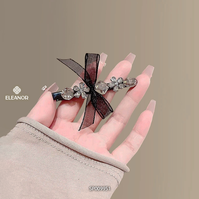 Kẹp tóc nữ Eleanor Accessories đính đá phụ kiện tóc kẹp tóc nơ tiểu thư 9951