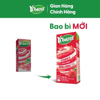 [KOL] Thùng 48 Hộp Sữa Chua Lên Men Tự Nhiên Yomost Vị Dâu (170ml/Hộp)