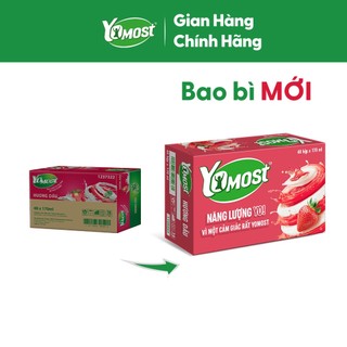 [KOL] Thùng 48 Hộp Sữa Chua Lên Men Tự Nhiên Yomost Vị Dâu (170ml/Hộp)