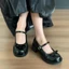 Giày MarryJane Đế Cao 5p Đính Nơ Xinh Xắn Điệu Đà Tiểu Thư VIntage