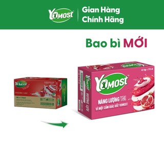 [KOL] Thùng 48 Hộp Sữa Chua Lên Men Tự Nhiên Yomost Hương Lựu (170ml/Hộp)