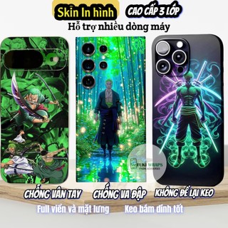 Miếng dán Skin Mặt lưng Sau full viền OnePiece Dành Cho 16 pro max 15 pro max 14 pro max 13 pro max 12 pro max