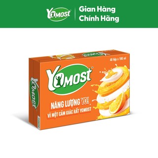 [KOL] Thùng 48 Hộp Sữa chua uống Yomost vị cam 100ml/hộp