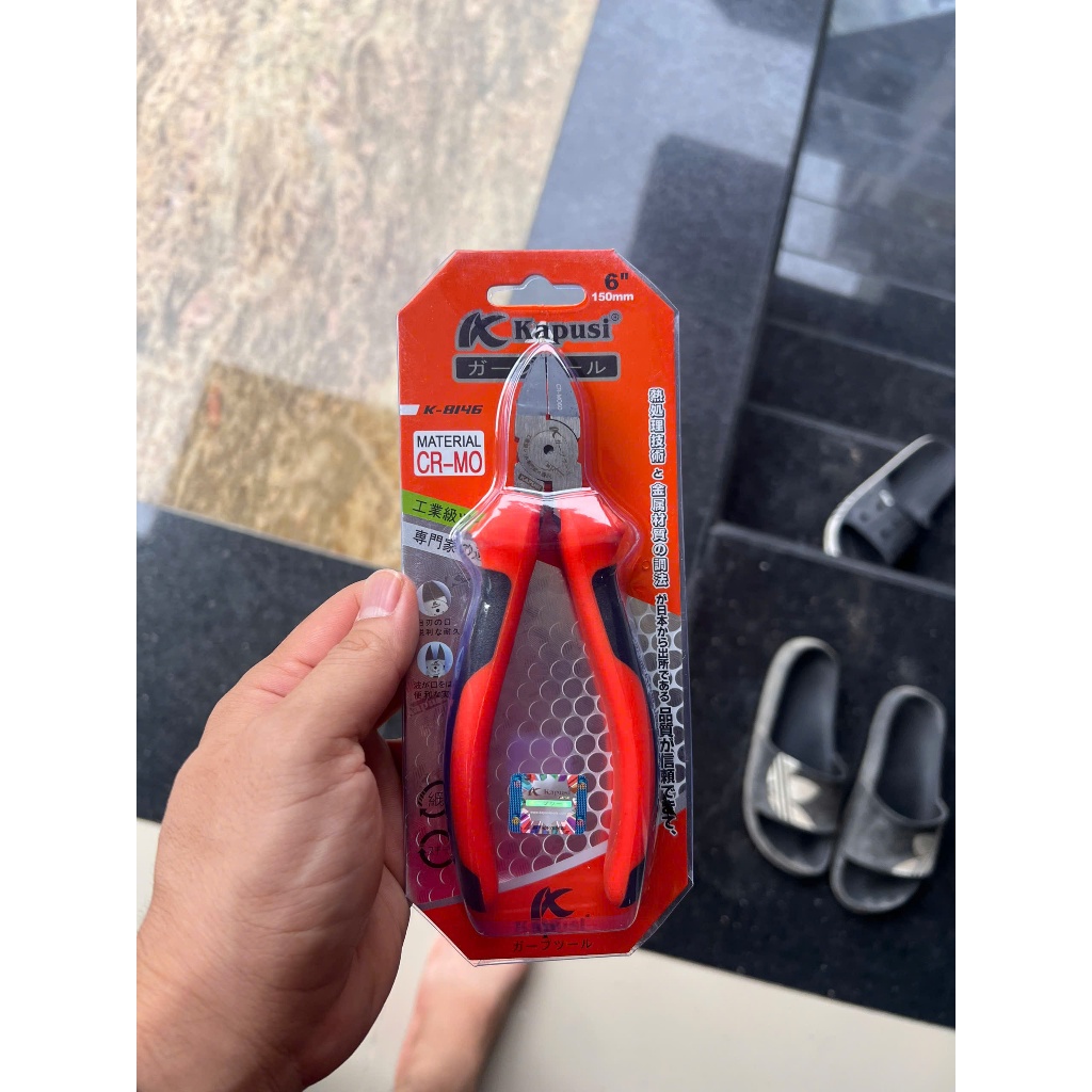 Kìm Cắt Góc Nghiêng Kapusi Nhật Bản 5 Inch / 6 Inch, Lưỡi Cắt Sắc Bén Cắt Sát Chân Linh Kiện
