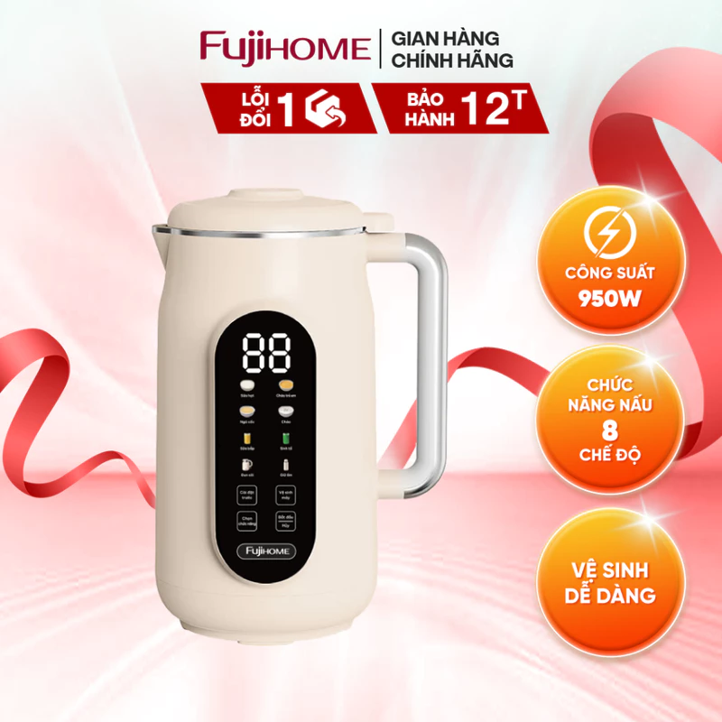 Máy Làm Sữa Hạt Đa Năng Fujihome SM836 - 8 Chức Năng, Cối 1.2L, Cảm Ứng 3D, Tự Vệ Sinh - BH 12 THÁNG — ảnh 1
