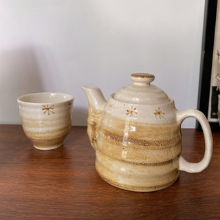 Bộ Ấm Trà Mộc Hoa Men Tiêu Vintage - Gốm Nhật 2hand