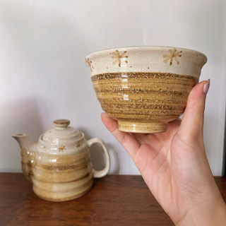 Bộ Ấm Trà Mộc Hoa Men Tiêu Vintage - Gốm Nhật 2hand