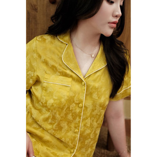 𝗛𝗮̀𝗻𝗴 𝗰𝗵𝗶́𝗻𝗵 𝗵𝗮̃𝗻𝗴 Bộ đồ ngủ mặc nhà pyjama Gấm hồ điệp vân chìm ACQC form rộng sang trọng O.N WORKSHOP