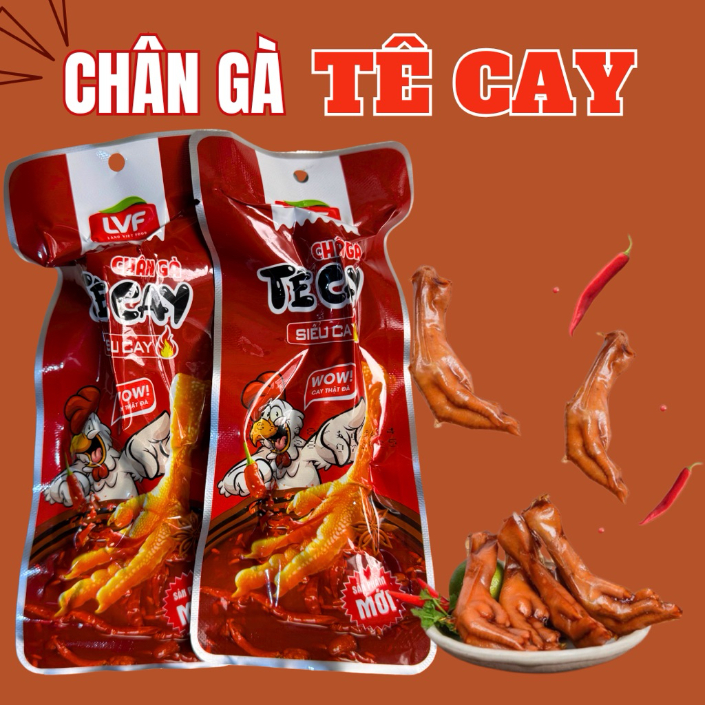 Combo 30 chân gà Tê cay loại 32g chân nhỏ