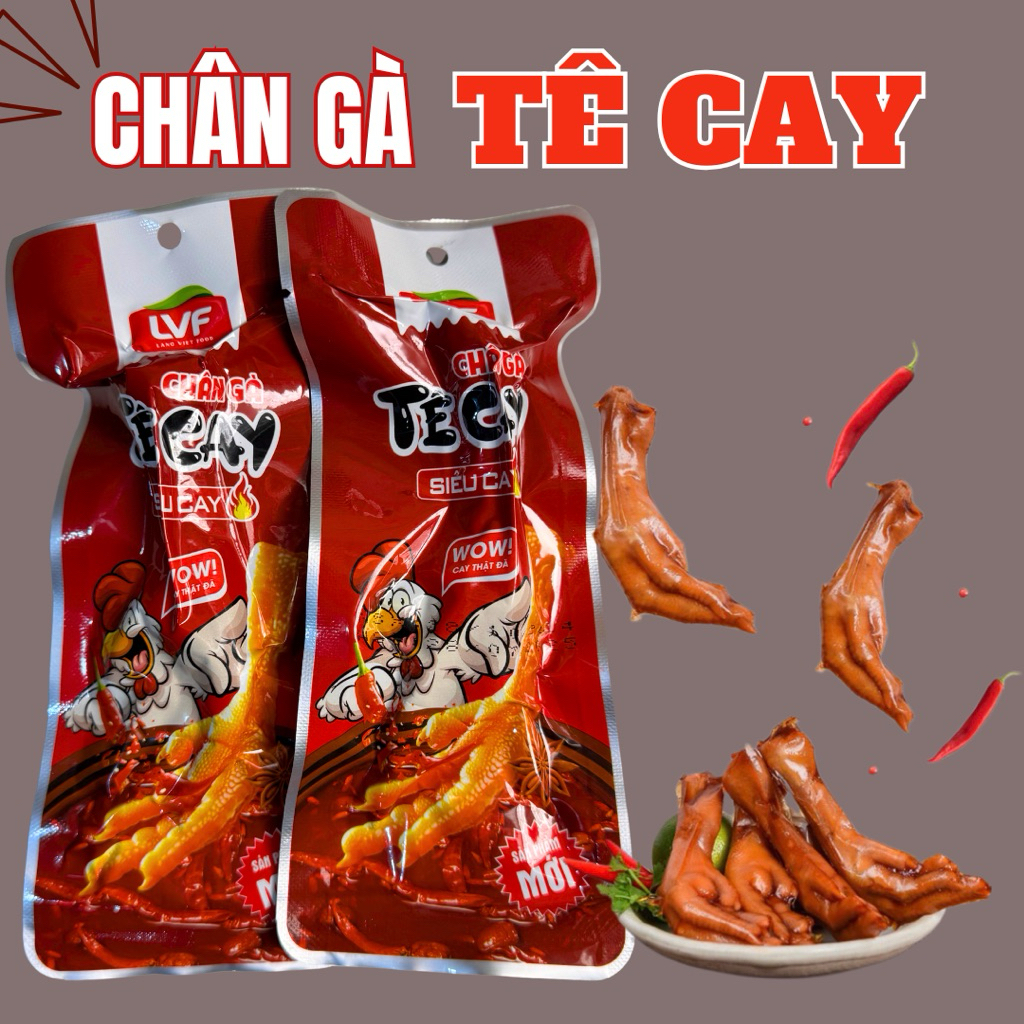 Combo 30 chân gà Tê cay loại 32g chân nhỏ