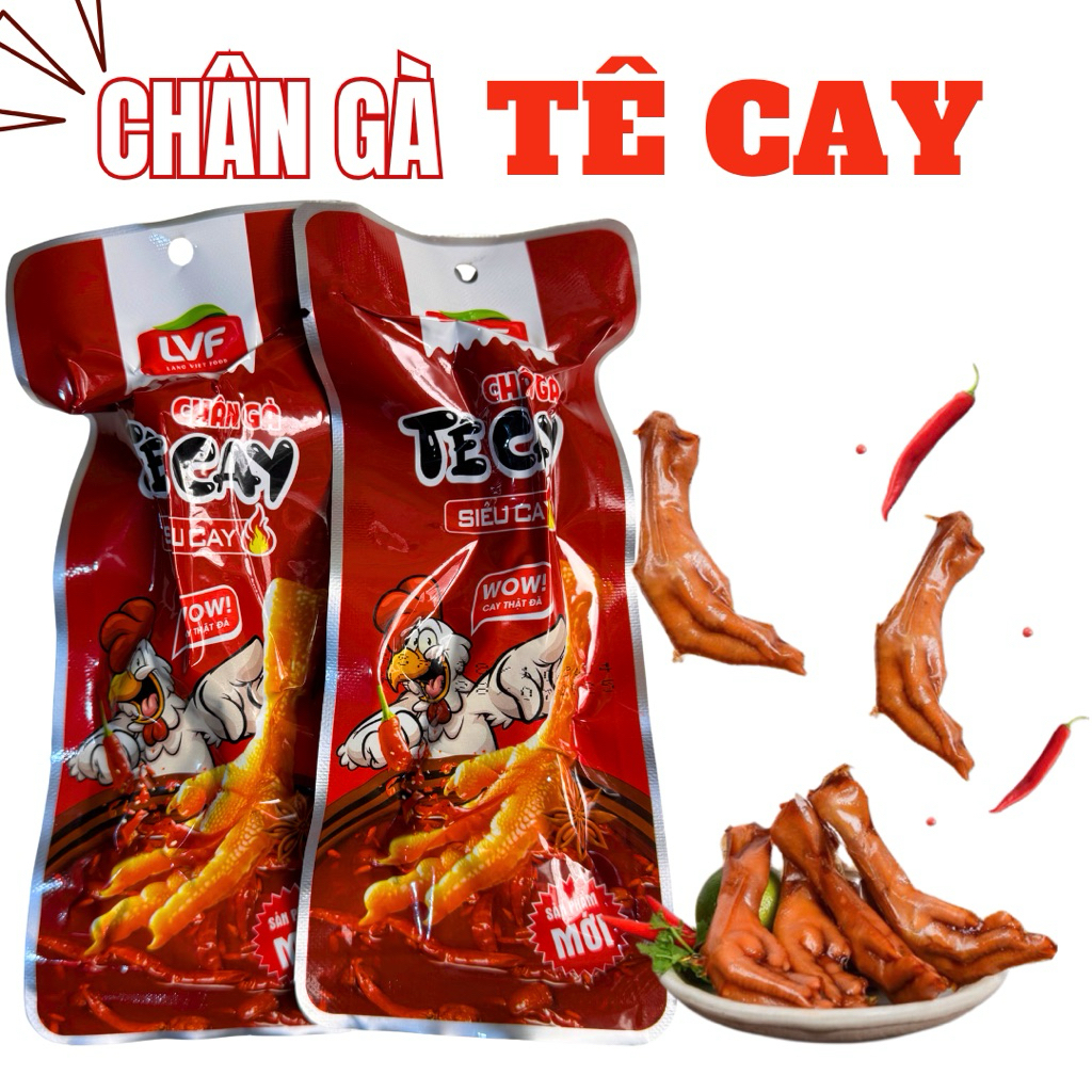 Combo 30 chân gà Tê cay loại 32g chân nhỏ