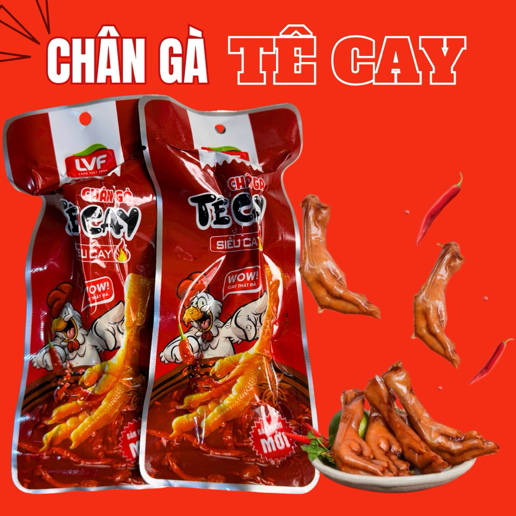 Combo 30 chân gà Tê cay loại 32g chân nhỏ