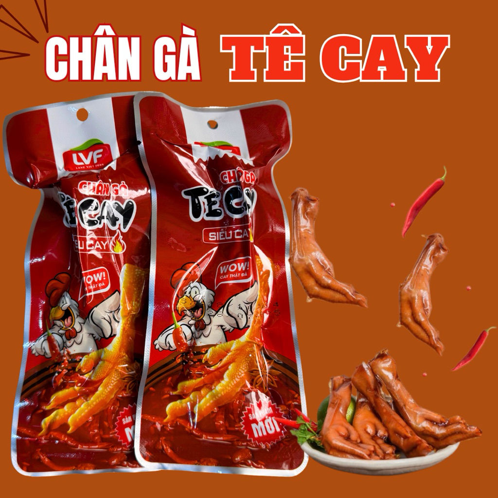 Combo 30 chân gà Tê cay loại 32g chân nhỏ
