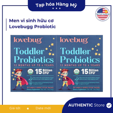 [ Hàng Mỹ ] Men vi sinh hữu cơ Lovebugg Probiotic hỗ trợ tiêu hóa và tăng cường đề kháng cho bé.