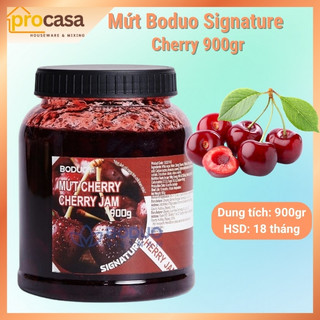 900gr - Mứt Cherry Boduo Signature - – Nguyên Liệu Pha Chế Trà Trái Cây, Soda, Đá Xay