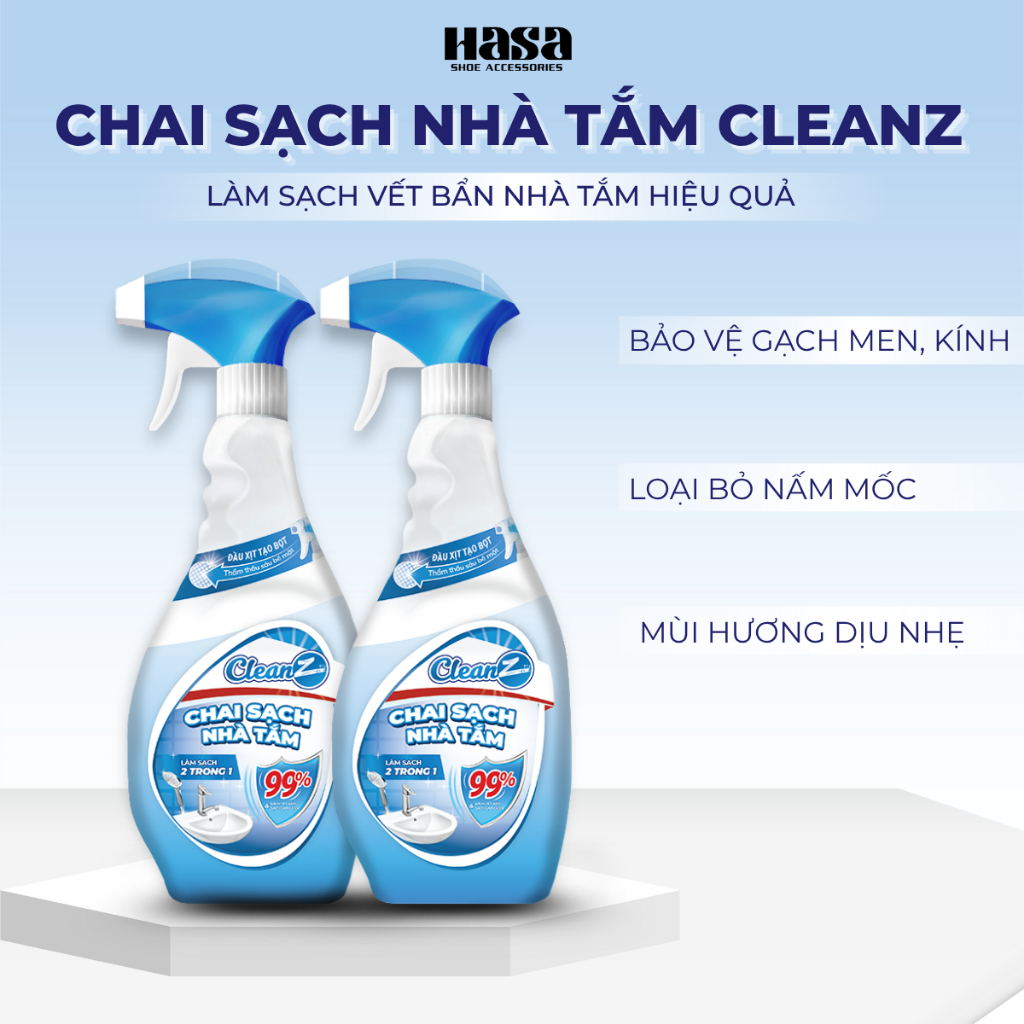 Xịt Sạch Nhà Tắm Đa Năng CLEANZ Vệ Sinh Nhà Tắm Chống Ăn Mòn Inox Vệ ...