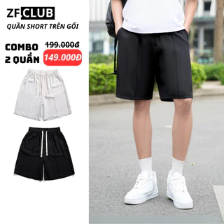 Quần Short Cạp Chun Nam Chất Tuyết Mưa ZONEF CLUB Unisex Phong Cách Hàn Quốc Form Basic Cao Cấp [SC]