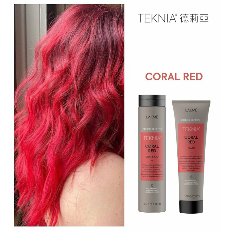 [ Chính Hãng ] Dầu Gội Xả tăng cường ánh sắc Đỏ Red  trên nền tóc Tẩy Lakme