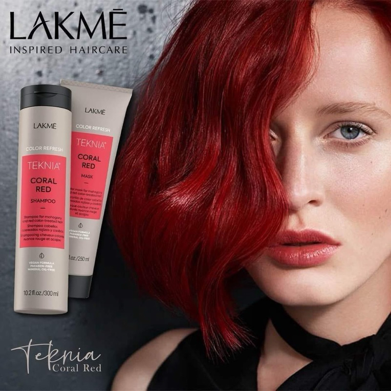 [ Chính Hãng ] Dầu Gội Xả tăng cường ánh sắc Đỏ Red  trên nền tóc Tẩy Lakme