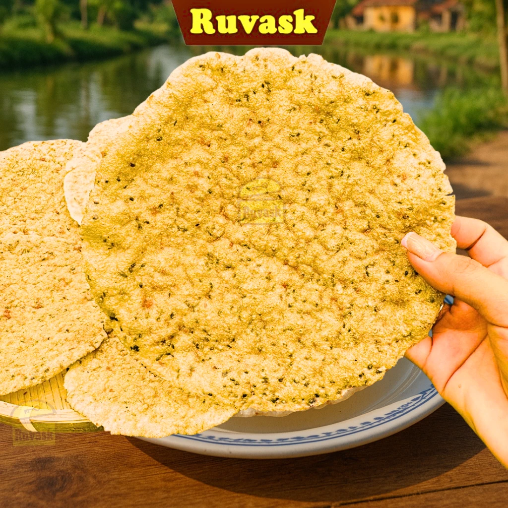 [5 CÁI] Bánh Đa Mè Dừa Nướng Muối Ớt Thơm Béo - Bánh Tráng / Bánh Đa Nướng Muối Ớt Bến Tre - Bánh Tr