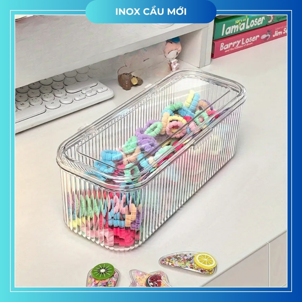 Hộp đựng mỹ phẩm, đồ trang điểm để bàn đa năng, trong suốt chất liệu nhựa Acrylic sang trọng
