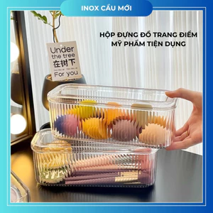 Hộp đựng mỹ phẩm, đồ trang điểm để bàn đa năng, trong suốt chất liệu nhựa Acrylic sang trọng