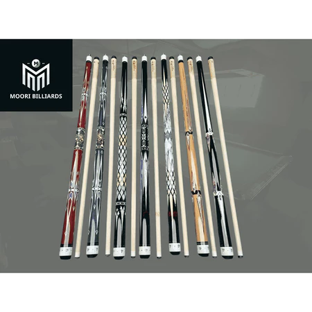 Cơ BIDA Diamond hoa văn - Gậy chơi bida lỗ cuốn da - Cơ Bida nhập khẩu từ Đài Loan chất liệu gỗ