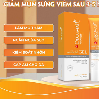 [🔥MUA LÀ CÓ QUÀ] Gel Chấm Mụn Nano Decumar Advanced 20g Giúp Giảm Mụn, Mờ Thâm, Thẩm Thấu Nhanh, Không Kích Ứng, Vivita